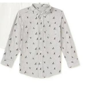 Boys Long Sleeve Button-Up Shirt- Size 14-16